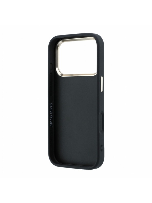 Guess Guess PU 4G Resin Metal Logo Zadný Kryt pre iPhone 18 Pro Black