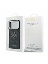 Guess Guess PU 4G Resin Metal Logo Zadný Kryt pre iPhone 18 Pro Black