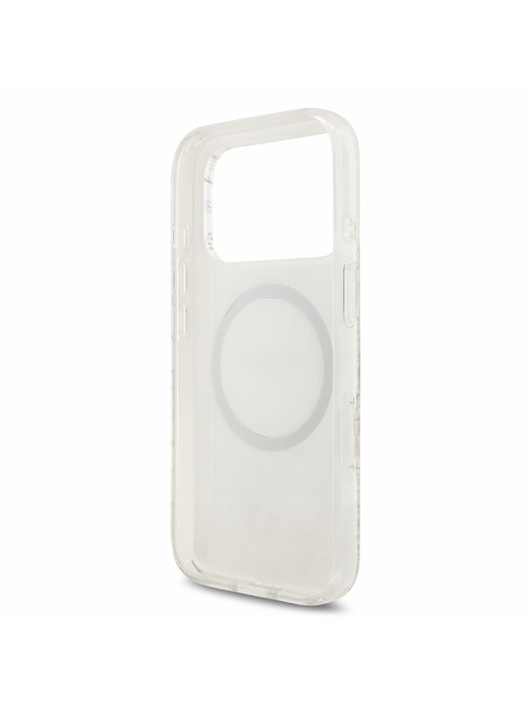 Guess Guess IML Flowers Allover Strap MagSafe Zadný Kryt pre iPhone 18 Pro White