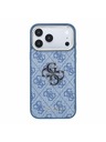 Guess Guess PU 4G Resin Metal Logo Zadný Kryt pre iPhone 18 Pro Blue