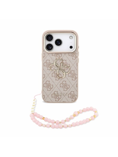 Guess Guess PU 4G Metal Logo Strap Zadný Kryt pre iPhone 18 Pro Pink