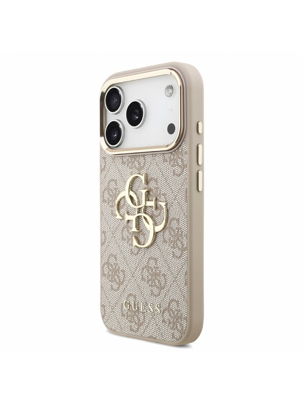 Guess Guess PU 4G Metal Logo Strap Zadný Kryt pre iPhone 18 Pro Pink