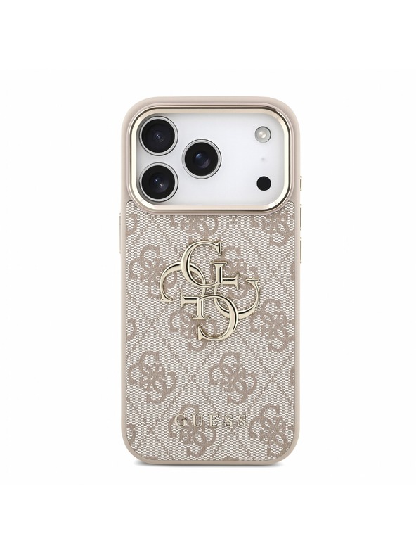 Guess Guess PU 4G Metal Logo Strap Zadný Kryt pre iPhone 18 Pro Pink
