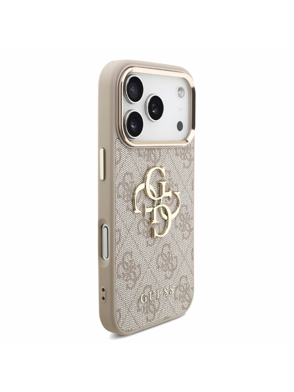 Guess Guess PU 4G Metal Logo Strap Zadný Kryt pre iPhone 18 Pro Pink