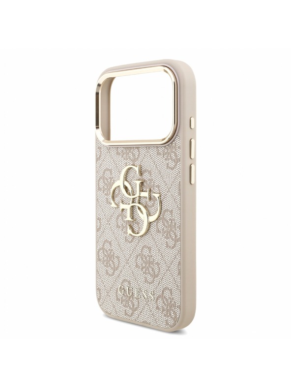 Guess Guess PU 4G Metal Logo Strap Zadný Kryt pre iPhone 18 Pro Pink