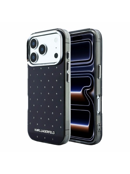 Karl Lagerfeld Karl Lagerfeld IML Rhinestones Allover Magsafe Zadný Kryt pre iPhone 18 Pro Black