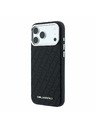Karl Lagerfeld Karl Lagerfeld PU Grained Allover Semi Wrap Magsafe Zadný Kryt pre iPhone 18 Pro Black