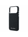 Karl Lagerfeld Karl Lagerfeld PU Grained Allover Semi Wrap Magsafe Zadný Kryt pre iPhone 18 Pro Black
