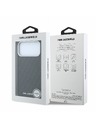 Karl Lagerfeld Karl Lagerfeld PU Grained Allover Semi Wrap Magsafe Zadný Kryt pre iPhone 18 Pro Black