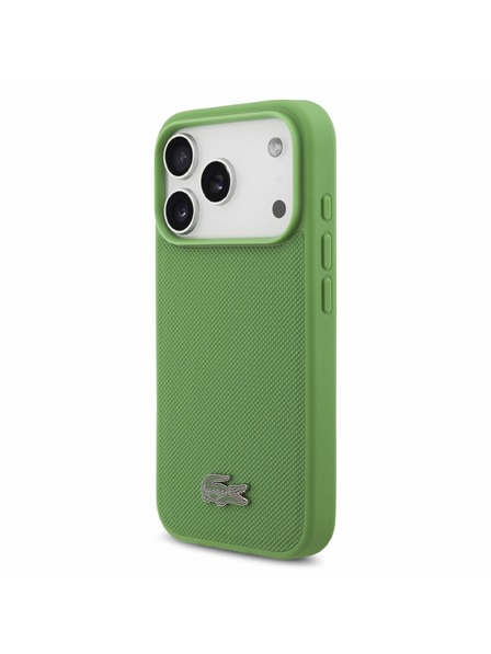 Lacoste Lacoste PVC Iconic Petit Pique Metal Logo MagSafe Zadný Kryt pre iPhone 18 Pro Estragon