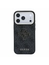 Guess Guess PU 4G Resin Metal Logo Zadný Kryt pre iPhone 18 Pro Max Black