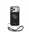 Guess Guess PU 4G Metal Logo Popruh Zadný Kryt pre iPhone 18 Pro Max Black