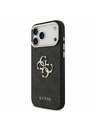Guess Guess PU 4G Metal Logo Popruh Zadný Kryt pre iPhone 18 Pro Max Black