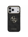 Guess Guess PU 4G Metal Logo Popruh Zadný Kryt pre iPhone 18 Pro Max Black