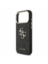Guess Guess PU 4G Metal Logo Popruh Zadný Kryt pre iPhone 18 Pro Max Black