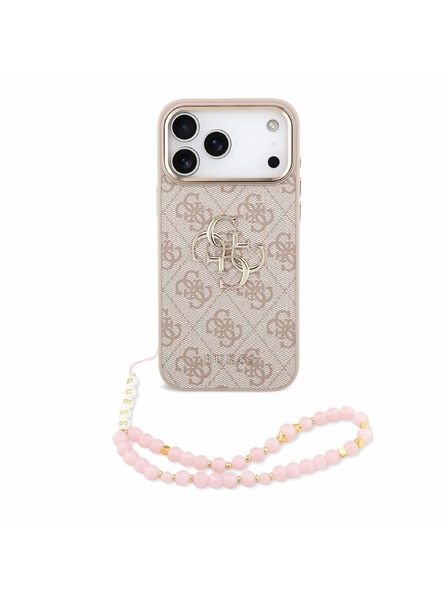 Guess Guess PU 4G Metal Logo Popruh Zadný Kryt pre iPhone 18 Pro Max Pink