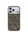 Guess Guess PU 4G Resin Metal Logo Zadný Kryt pre iPhone 18 Pro Max Brown