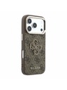 Guess Guess PU 4G Resin Metal Logo Zadný Kryt pre iPhone 18 Pro Max Brown