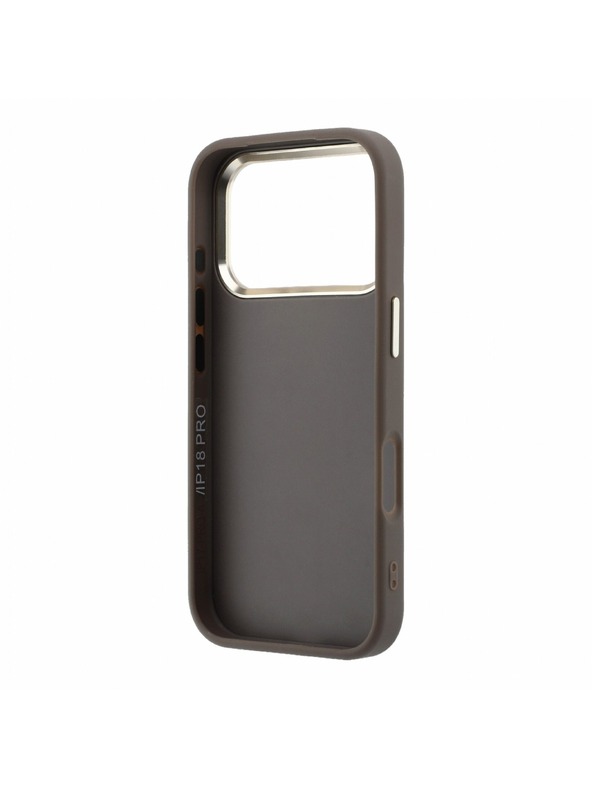 Guess Guess PU 4G Resin Metal Logo Zadný Kryt pre iPhone 18 Pro Max Brown