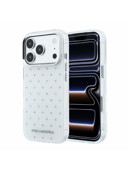Karl Lagerfeld Karl Lagerfeld IML Rhinestones Allover Magsafe Zadný Kryt pre iPhone 18 Pro Max White