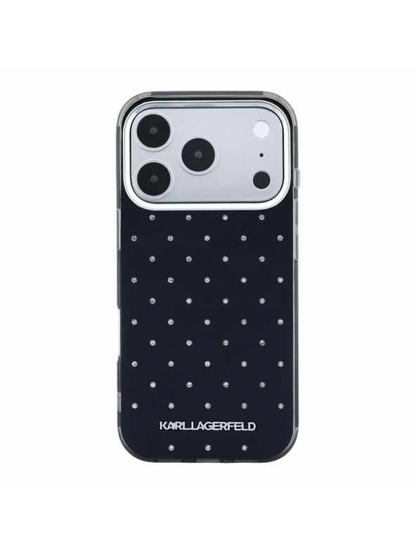 Karl Lagerfeld Karl Lagerfeld IML Rhinestones Allover Magsafe Zadný Kryt pre iPhone 18 Pro Max Black
