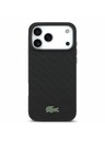 Lacoste Lacoste PVC Iconic Petit Pique Metal Logo MagSafe Zadný Kryt pre iPhone 18 Pro Max Black