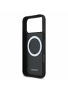 Lacoste Lacoste PVC Iconic Petit Pique Metal Logo MagSafe Zadný Kryt pre iPhone 18 Pro Max Black