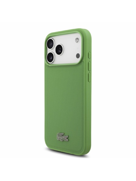 Lacoste Lacoste PVC Iconic Petit Pique Metal Logo MagSafe Zadný Kryt pre iPhone 18 Pro Max Estragon