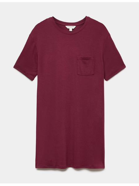 Marks & Spencer Krátka nočná košeľa s vysokým podielom modalu Marks & Spencer červená