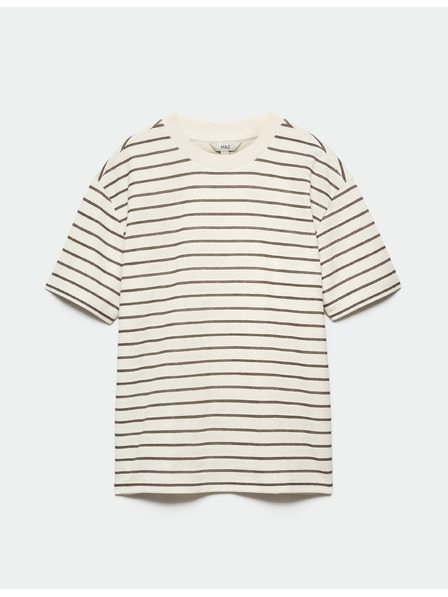 Marks & Spencer Tričko Breton s textúrou a vysokým podielom bavlny Marks & Spencer hnedá