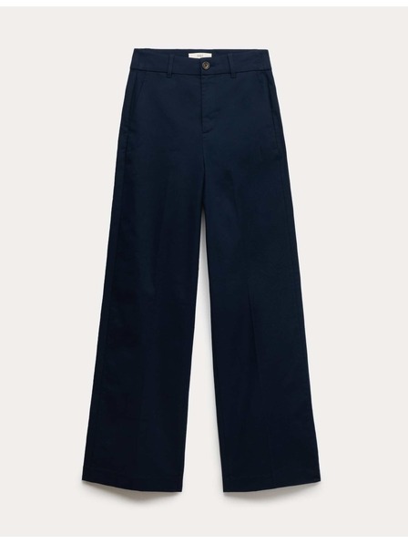 Marks & Spencer Chino nohavice so širokými nohavicami a vysokým podielom bavlny Marks & Spencer námornícka modrá