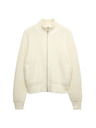 Marks & Spencer Kardigan Bomber so stojanom buklé a vlnou Marks & Spencer krémová