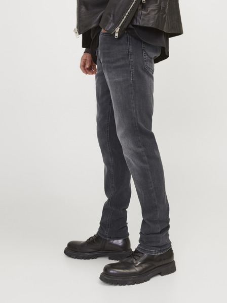 Jack & Jones JJIGLENN pánske čierne slim fit džínsy