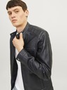 Jack & Jones JJEDYLAN čierna pánska koženková bunda