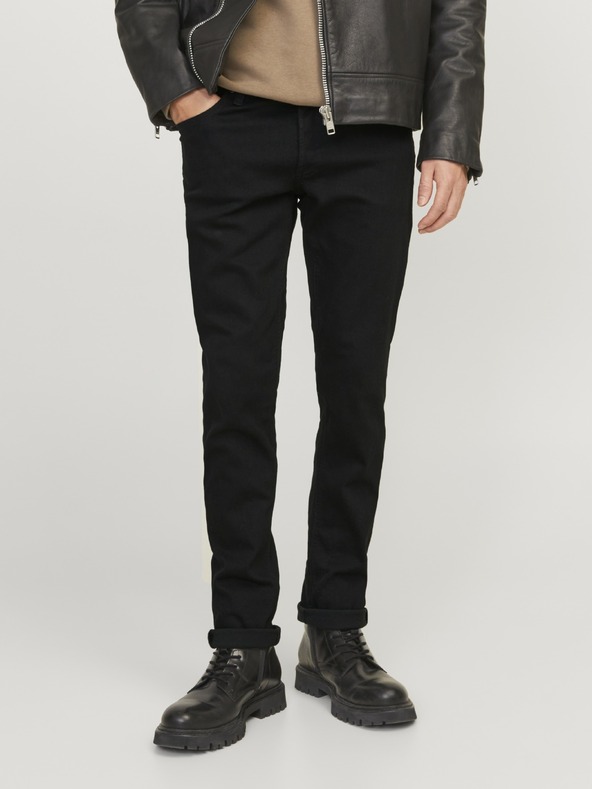 Jack & Jones Slimfit džínsy JJIGlenn JJOriginal čierne