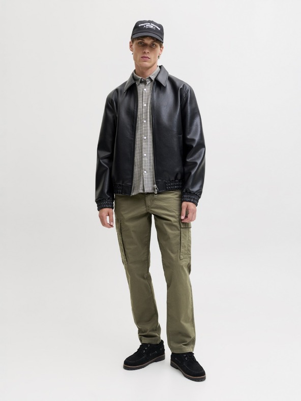 Jack & Jones Pánske cargo nohavice olive night