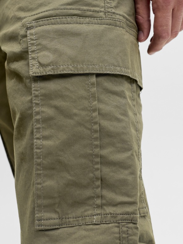 Jack & Jones Pánske cargo nohavice olive night