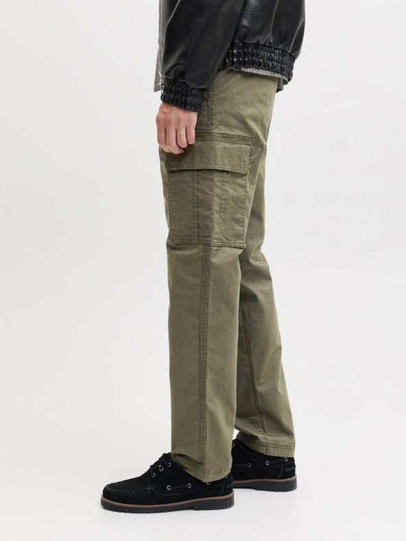 Jack & Jones Pánske cargo nohavice olive night