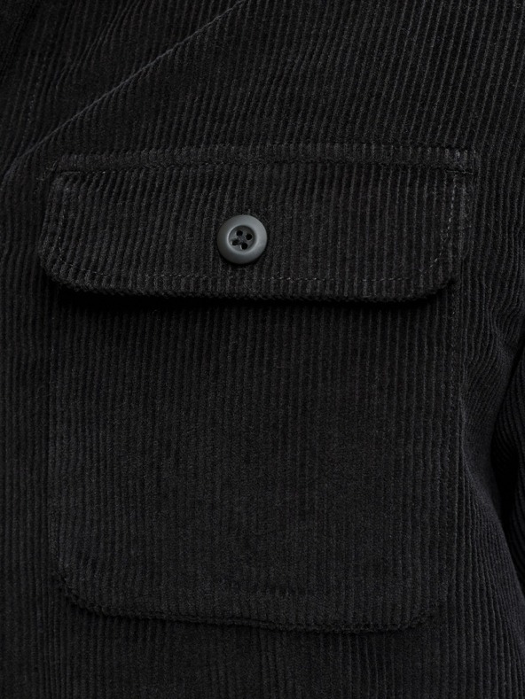 Jack & Jones Manšestrová košeľa čierna