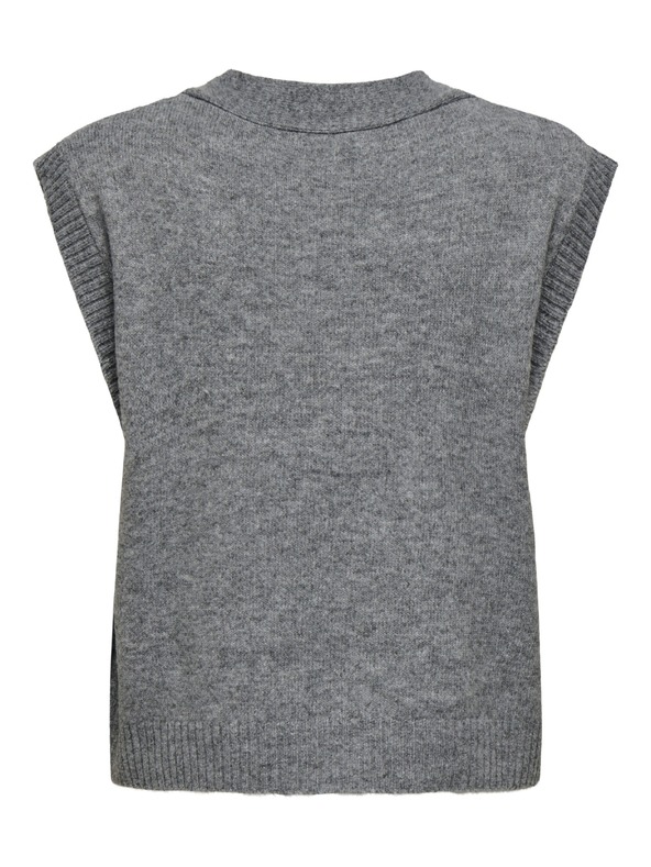 Jacqueline de Yong Kardigan bez rukávov SUPER grey melange