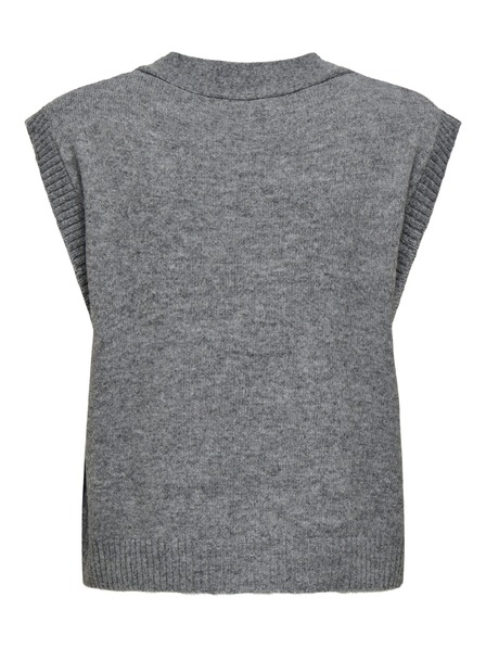 Jacqueline de Yong Kardigan bez rukávov SUPER grey melange