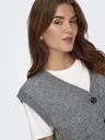 Jacqueline de Yong Kardigan bez rukávov SUPER grey melange
