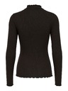 Jacqueline de Yong Top s dlhým rukávom FRANSISKA black coffee