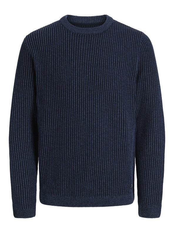 Jack & Jones Pánsky pletený sveter sky captain