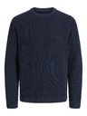 Jack & Jones Pánsky pletený sveter sky captain