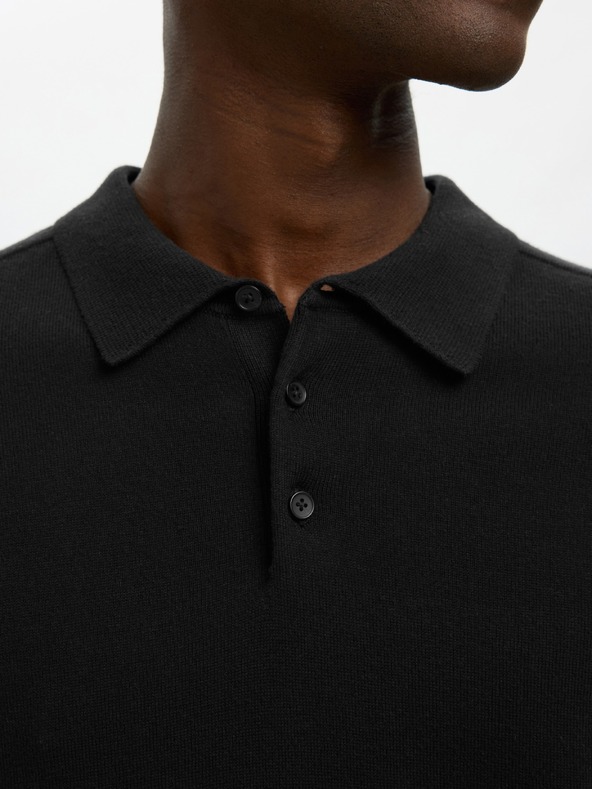 SELECTED Pánske polo tričko SELECTED čierne