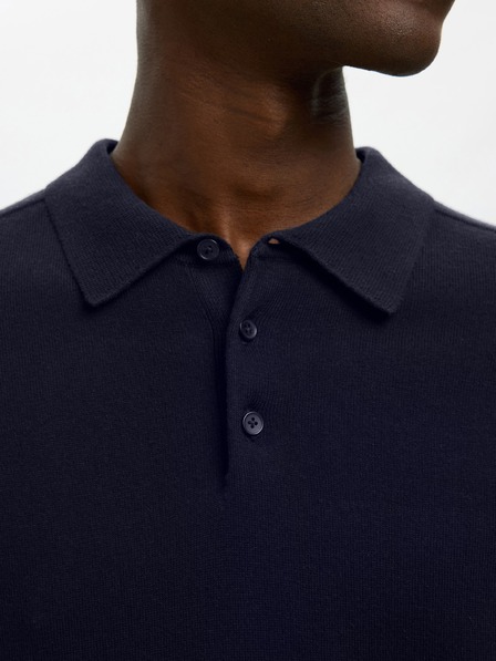 SELECTED Pánske polo tričko SELECTED modré