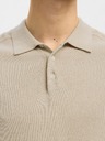 SELECTED Pánske polo tričko SELECTED béžové