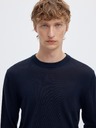 SELECTED Pánsky merino sveter navy blazer