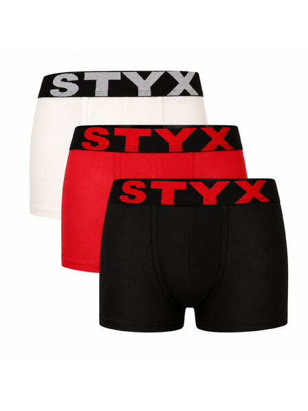 Styx Sada troch - detské boxerky Styx športová guma viacfarebné